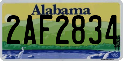 AL license plate 2AF2834