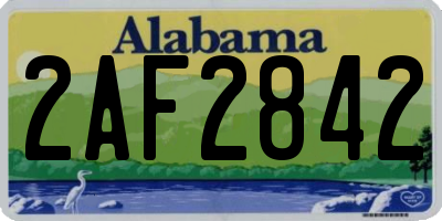 AL license plate 2AF2842