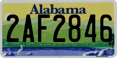 AL license plate 2AF2846