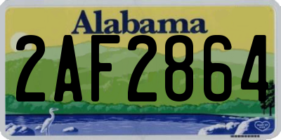 AL license plate 2AF2864
