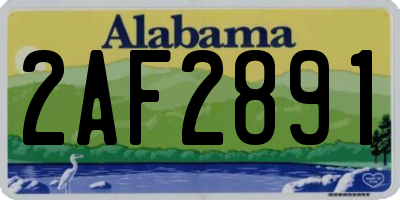 AL license plate 2AF2891