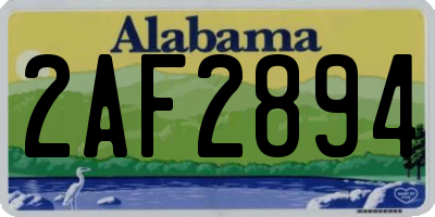 AL license plate 2AF2894