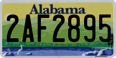 AL license plate 2AF2895