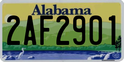 AL license plate 2AF2901