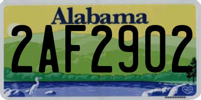 AL license plate 2AF2902