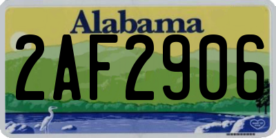 AL license plate 2AF2906