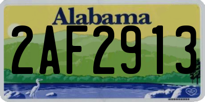 AL license plate 2AF2913