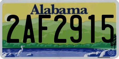 AL license plate 2AF2915