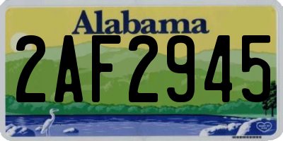 AL license plate 2AF2945