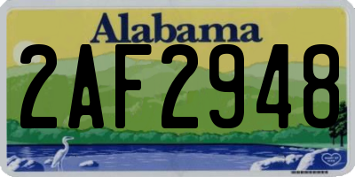 AL license plate 2AF2948