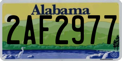 AL license plate 2AF2977
