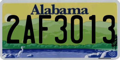 AL license plate 2AF3013