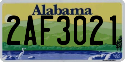 AL license plate 2AF3021