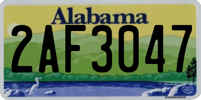 AL license plate 2AF3047
