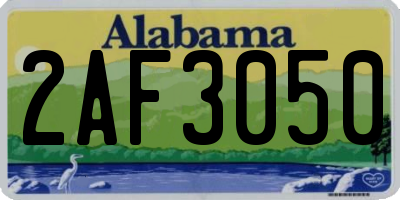 AL license plate 2AF3050