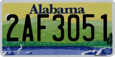 AL license plate 2AF3051