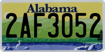 AL license plate 2AF3052