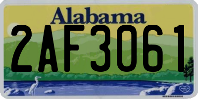 AL license plate 2AF3061