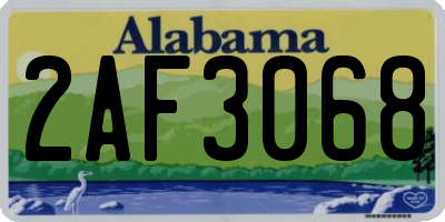 AL license plate 2AF3068