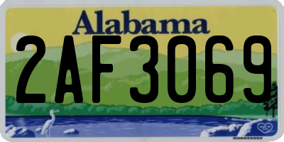 AL license plate 2AF3069