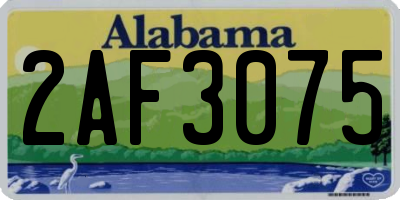 AL license plate 2AF3075