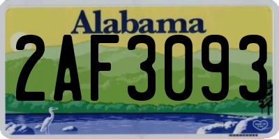 AL license plate 2AF3093