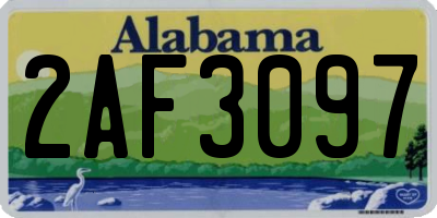 AL license plate 2AF3097