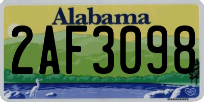 AL license plate 2AF3098