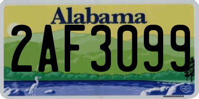 AL license plate 2AF3099