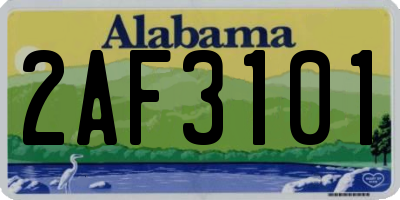 AL license plate 2AF3101