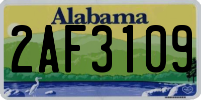AL license plate 2AF3109