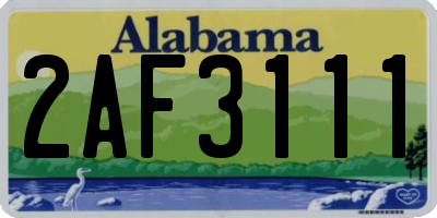 AL license plate 2AF3111