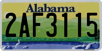 AL license plate 2AF3115