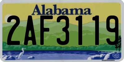AL license plate 2AF3119