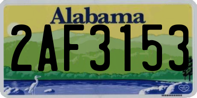 AL license plate 2AF3153