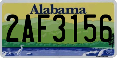 AL license plate 2AF3156