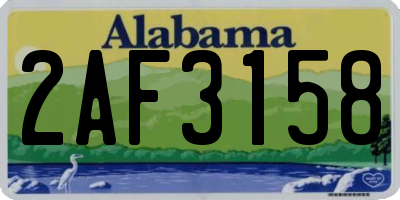 AL license plate 2AF3158
