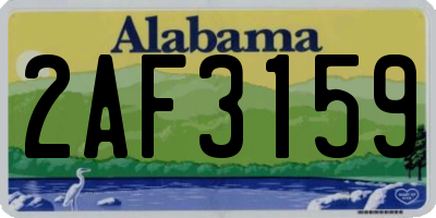 AL license plate 2AF3159
