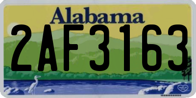 AL license plate 2AF3163