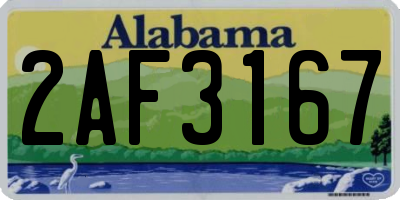AL license plate 2AF3167