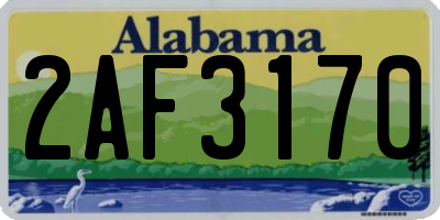 AL license plate 2AF3170