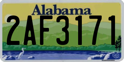 AL license plate 2AF3171