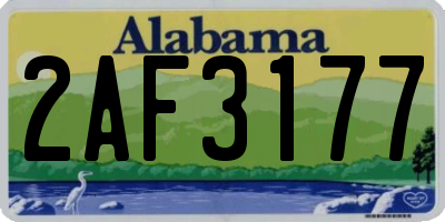 AL license plate 2AF3177