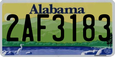 AL license plate 2AF3183