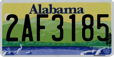 AL license plate 2AF3185