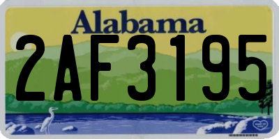 AL license plate 2AF3195
