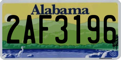 AL license plate 2AF3196