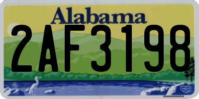 AL license plate 2AF3198
