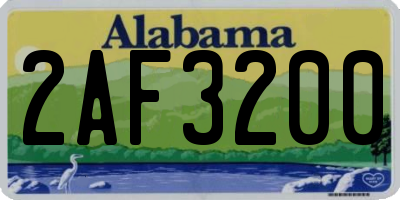 AL license plate 2AF3200