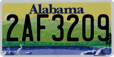 AL license plate 2AF3209